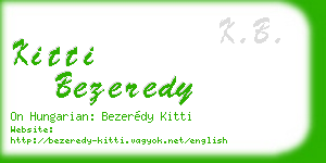 kitti bezeredy business card